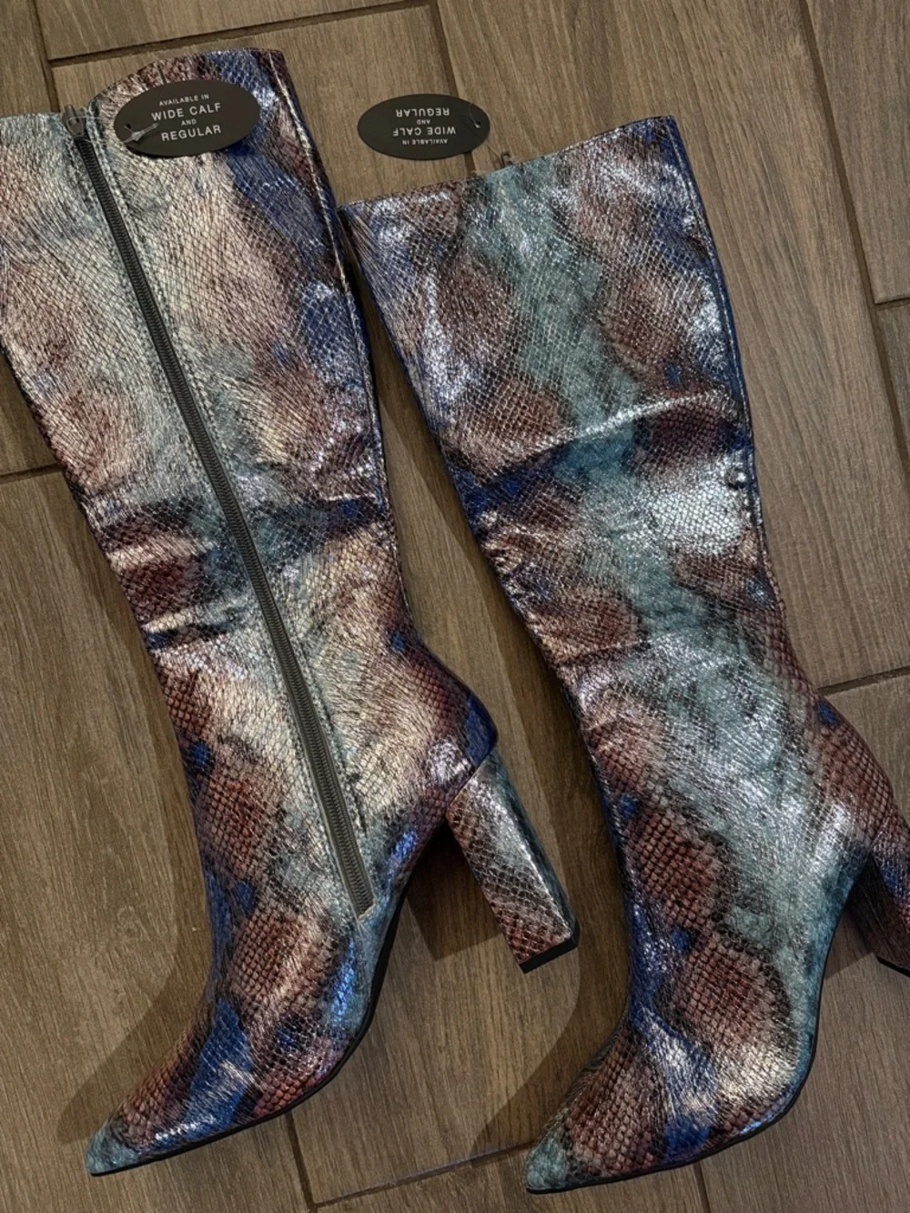 New Wild Pair Islah Snake-Print Knee High Boot